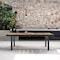 Armen Living Nofi Outdoor Patio Dining Table in Charcoal Finish with Teak Wood Top LCNODIGR - alternate 4
